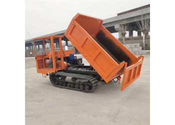 10噸履帶運輸車 小型礦用自卸式橡膠履帶運輸車