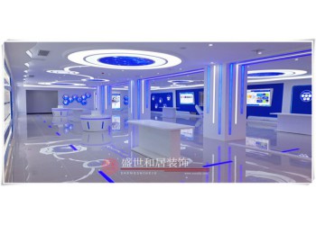 合肥科技風(fēng)企業(yè)展廳裝修實(shí)景，打造出充滿(mǎn)科技感的場(chǎng)景