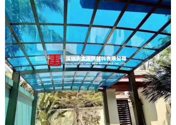 龍華湖藍耐力板批發 3MM雨棚工程耐力板定制