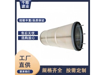 廠家供應(yīng)螺桿式除塵濾筒 覆膜防靜電螺栓吊裝除塵濾芯