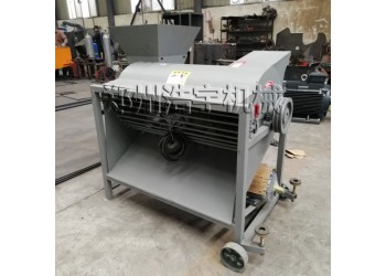 蘑菇菌棒粉碎機鏟車進料香菇平菇菌包剝袋生產線